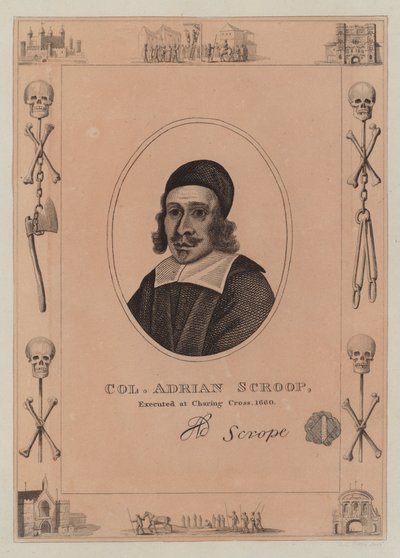 Colonel Adrian Scroop, Executed at Charing Cross, 1660 by English School